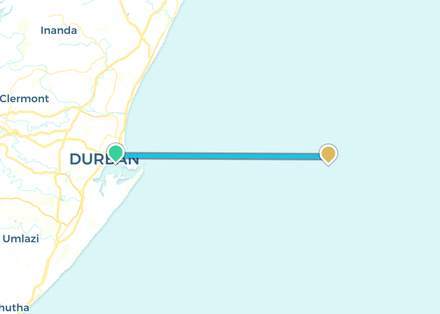 Drone. Durban → offshore platform (a road cannot)