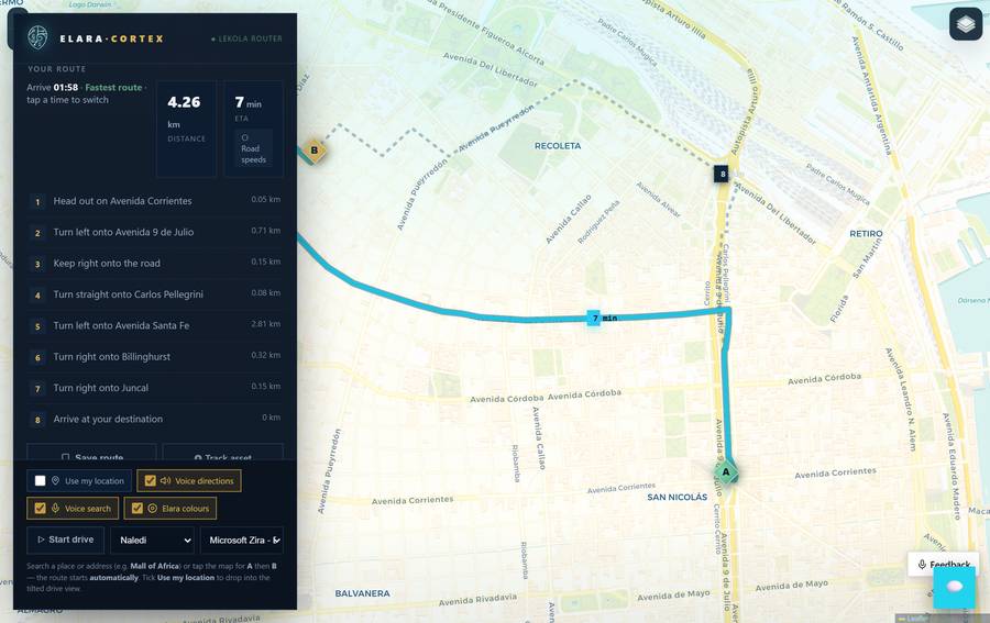 Buenos Aires, turn-by-turn (Argentina)