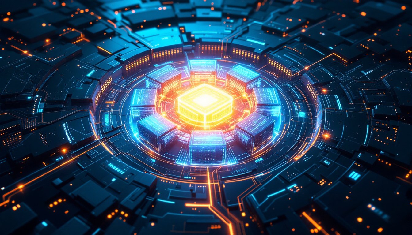 The Elara-Cortex engine core visualised as ordered light